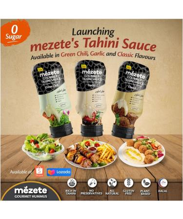 Gourmet Tahini Sauce Classic Containing Mezete Tahini Sauce Rich Sesame Seed Dressing 2 Packs of 315g - Buy Online on GoSupps.com
