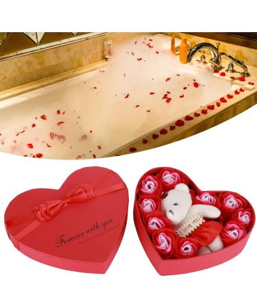 Artificial Rose Flower Gift Box - Soap Flowers for Birthday Valentine's Day & Mother's Day | Red Color Scheme - Buy Online on GoSupps.com
