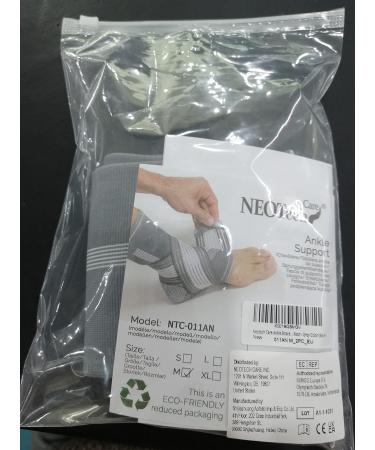 Neotech Care Ankle Brace Support - Adjustable Compression Strap - Grey - Size M 1 Pair - Buy Online on GoSupps.com