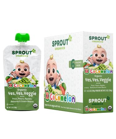 CoComelon Sprout Organic Baby Food Toddler Pouches - Veggie, Fruits, Grains 3.5 Oz (Pack of 12) - Buy Online on GoSupps.com