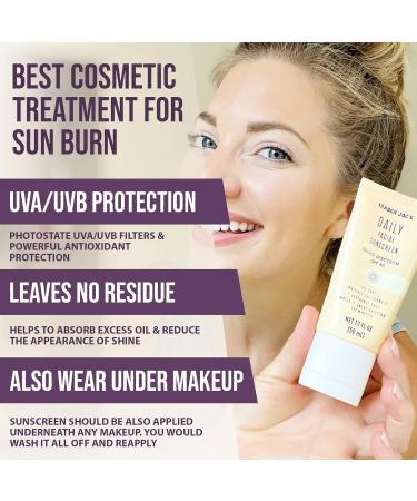 Trader Joe's Daily Facial Sunscreen SPF 40 - Pack of 2 with Clear Carrying Case | Broad Spectrum Protection for All Skin Types - Buy Online on GoSupps.com
