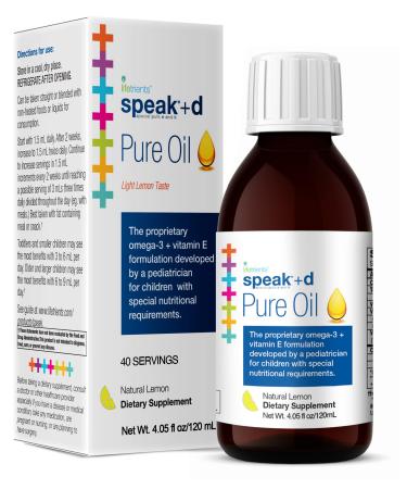 Lifetrients  Speak+D Pure Oil  Natural Lemon  4.05 oz  Pediatrician Formulated to Support Children with Special Nutritional Requirements  Enhanced with Omega-3 Vitamin E Vitamin D & Vitamin K