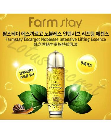 Farm Stay Gold Escargot Noblesse Intensive Lifting Essence 150ml - Youthful Skin Anti-Aging Serum International Shipping - Buy Online on GoSupps.com