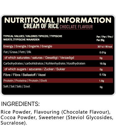 NXT Nutrition Cream of Rice 2kg - Chocolate Flavor - 80 Servings - Buy Online on GoSupps.com