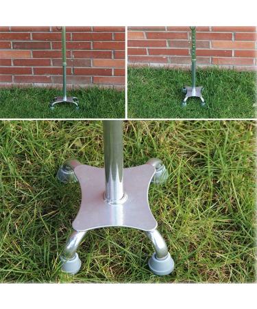 TelescopicNonSlipCrutchesCaneElderlyCrutchesAluminumAlloyWalkerMultifunctionalWalkerBigFour-leggedWalkingStickT-handleLightedWalkingStick10-speedExpansionSilverElderlySupplies Needed - Buy Online on GoSupps.com