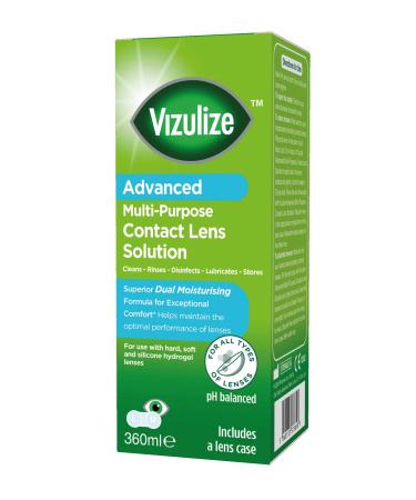 Vizulize Dual Moisurising All in One 360ml Contact Lens Solution 360ml