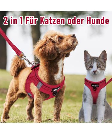 Red Padded Dog Harness for Small Dogs | XXS Puppy Harness - Comfortable & Durable - Buy Online on GoSupps.com