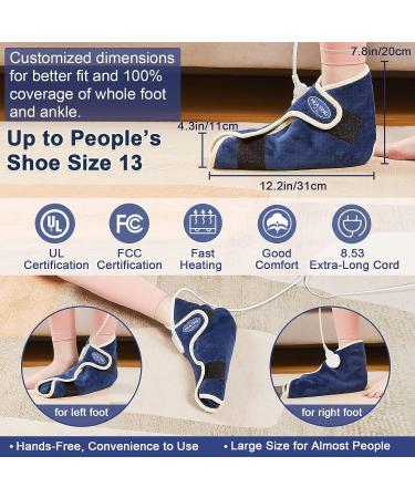 JOBYNA Ankle/Toe/Foot WarmerÂ |Â Full Coverage Heated Foot Wrap |86-158  Continuous Setting| 10-90min Timer| Electric Heating Pad for Plantar Fasciitis Relief  Neuropathy Pain Relief for Foot(1 Pack) For Foot Wrap - Buy Online on GoSupps.com