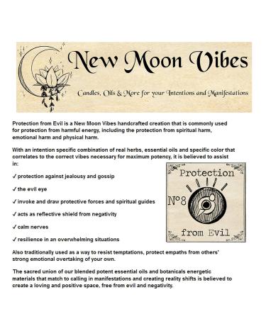 Protection from Evil Oil - Barrier to Negative Influences Ward off Unwanted Energies Sacred Space Resilience Spells Conjure Rituals - Handmade with Essential Oils & Herbs- Wicca Pagan Hoodoo Magick - Buy Online on GoSupps.com