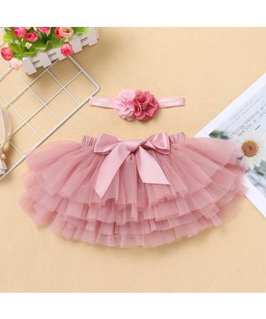 IBTOM CASTLE Cake Smash Outfit 1st Birthday Girl Rainbow Romper + Tutu Skirt + Headband 3pcs Set - Pink 1 Year - Buy Online on GoSupps.com