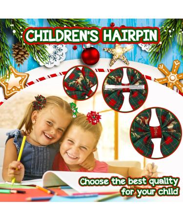 Sibba 6-Piece Christmas Bow Hair Pins - Santa, Snowman, Snowflake, Elk Boutique Clip Barrette Accessories for Girls - Buy Online on GoSupps.com