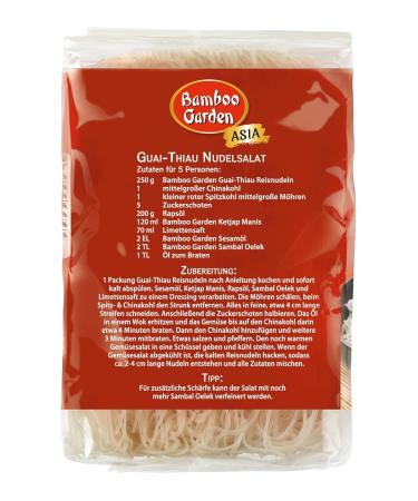 Bamboo Garden Rice Noodles Guai Thiau - 250g (Pack of 2) | Authentic Thai Noodle Dish | International Shipping Available - Buy Online on GoSupps.com