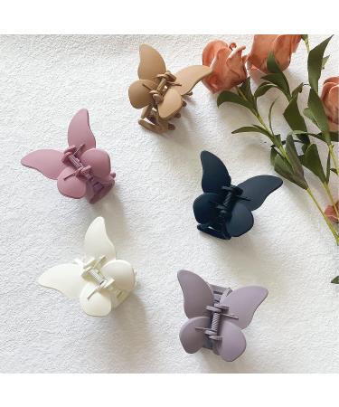 Bmobuo Butterfly Hair Clips - 5Pcs Cute Hair Claw Clips for Women, Y2K Accessories for Thick Hair - Buy Online on GoSupps.com