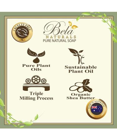 Bela Bath & Beauty Oatmeal Milk & Bran Moisturizing Soap Bars 6 Pack - 3.3 oz. Each | Gentle Formula, No Harsh Ingredients - Buy Online on GoSupps.com