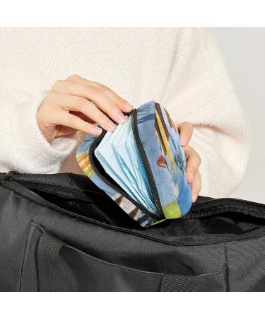 GIAPB Period Bag | Sanitary Napkin Storage & Travel Makeup Pouch | Beach Surfboard Color5364 - Buy Online on GoSupps.com