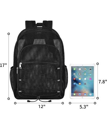 Heavy Duty Mesh Backpacks for Adults  Mesh School Bags for Boys and Girls  See Through School Bags with Adjustable Straps  Mesh Bags for Swimming  Fitness  Sports  Carry Portable Oxygen Concentrators Black - Buy Online on GoSupps.com