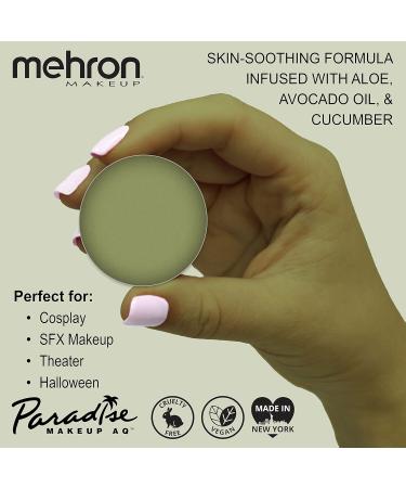 Mehron Paradise Makeup AQ - Olive (7 Gr) | Professional Face & Body Paint for Vibrant Color | International Shipping Available - Buy Online on GoSupps.com