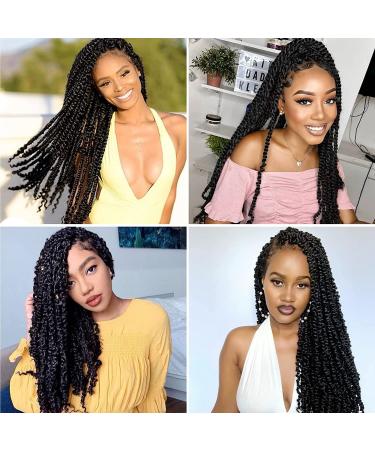 18 Inch Pre-looped Passion Twist Crochet Hair 8 Packs for Black Women - 1B Color - Buy Online on GoSupps.com