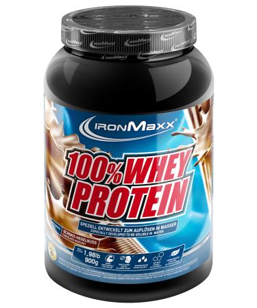 Ironmaxx 100% whey protein powder - chocolate hazelnut 900g can |Suck -reduced water -soluble protein powder from whey protein |many different flavors