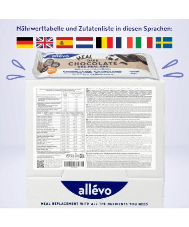 All vo One Meal Bar - Dark Chocolate (20 Bars) | Low-Calorie Meal Replacement | Protein Fiber & Vitamins for Weight Loss & Control - Buy Online on GoSupps.com
