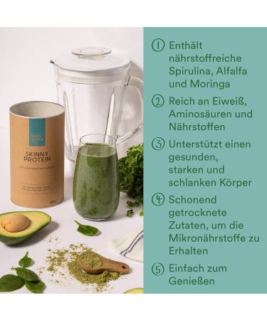 Your Super Skinny Protein Bio-Superfood Powder | Vegetable Protein with Essential Amino Acids Pea & Hemp Protein | 400g (26 Portions) - Buy Online on GoSupps.com