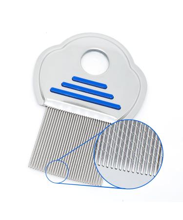Terminator Combs Professional Metal Lice Comb With Magnifier For Thick Hair Kids And Adults Head Treatment Quick Removal Louse Nit And Dandruff (1 PKCK) 1 Pack
