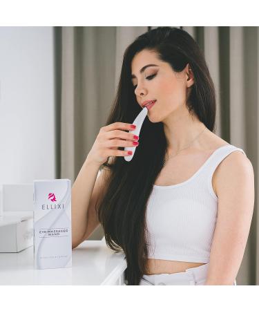 Ellixi 3-in-1 Vibrating Eye Massager Wand | Dark Circle & Puffiness Remover | Red Light Therapy for Cell Repair - Buy Online on GoSupps.com