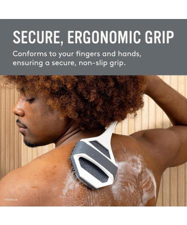 Sud Scrub Extender Handle - Ultimate Shower Back Scrubber Attachment for Enhanced Cleaning | Silicone Body Scrubber in Speckled White - Buy Online on GoSupps.com