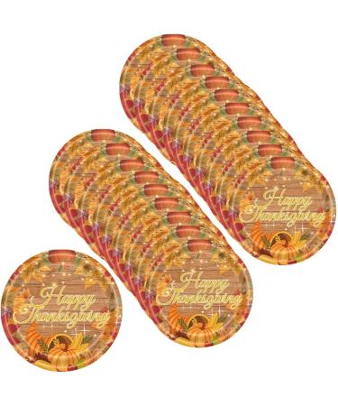 Fall Tableware Set - Fall Thanksgiving Party Paper Supplies | Autumn Non-Reusable Tableware Set Pumpkin Sunflower Maple Leaves Paper Dinnerware Serve 20 for Autumn Thanksgiving 7 Inch Tray - Buy Online on GoSupps.com