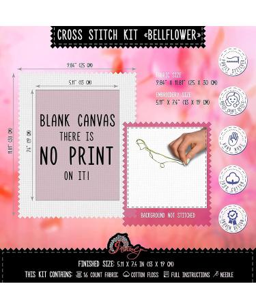 American Bellflower Counted Cross Stitch Kit - DIY Flower Embroidery Set - Buy Online on GoSupps.com