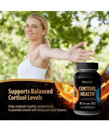 15 in 1 Cortisol Supplement for Women Men - Reduce Lower Control Cortisol - High Cortisol Reducer Blocker - Support Stress Mood Rest Adrenal Calm Relax w Ashwagandha L-Theanine Magnesium 60 Count (Pack of 1) - Buy Online on GoSupps.com