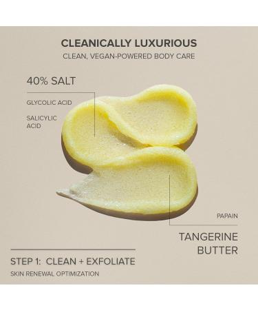 Nudestix Exfoliating Butter Body Wash 3-in-1 Foaming Cleanser Body Scrub & Skin Renewing Treatment with Salt AHA/BHA & Tangerine Butter | Clean Vegan & Scented with Lavender & Bergamot - Buy Online on GoSupps.com