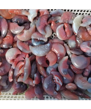 Natural Crystal Rough Home Decoration Natural Agate Geode Moon Shaped Crystal Cluster Half Moon Agate Geode Carved Crystal Stones Reiki Natural Stones and Minerals Stones Home Goods (Size : 2pcs) - Buy Online on GoSupps.com