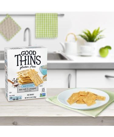 Good Thins Sea Salt & Pepper Rice Snacks Gluten Free Crackers 3.5 oz - Healthy Snack Option - Buy Online on GoSupps.com