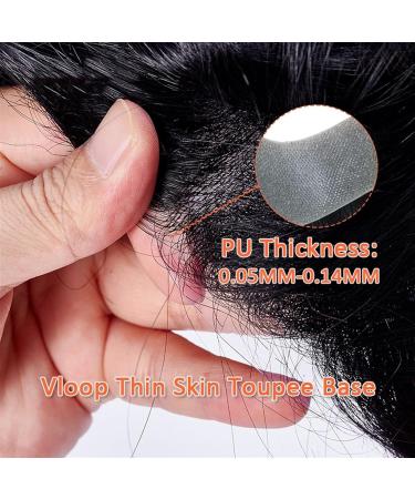 Men Toupee Men's Hairline Toupee 100% Real Human Hair Forehead Hairpiece V-Shape Male Toppee PU Thin Skin Natural Hairline Straight Hair Replacement System Men Hair Tropper (Color : 4cmx16cm Size 100% 4cmx16cm - Buy Online on GoSupps.com