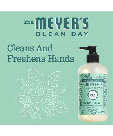 Mrs. Meyer's Hand Soap Mint - Essential Oils, Biodegradable, 3 Pack (12.5 fl. oz Each) - Limited Edition - Buy Online on GoSupps.com