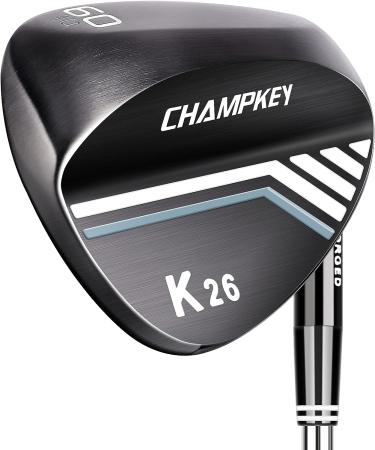CHAMPKEY K26 Premium Forged Golf Wedges (Right Handed) | 52 56 60 Degree Milled Face 60 Degree Black - Buy Online on GoSupps.com