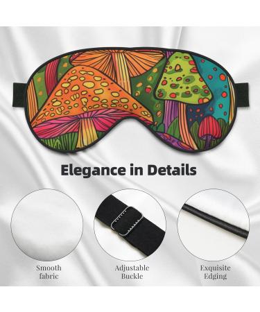 Mushroom Painting Sleep Mask | Adjustable Blackout Eye Covers for Men & Women | Ideal for Sleep & Travel - Buy Online on GoSupps.com