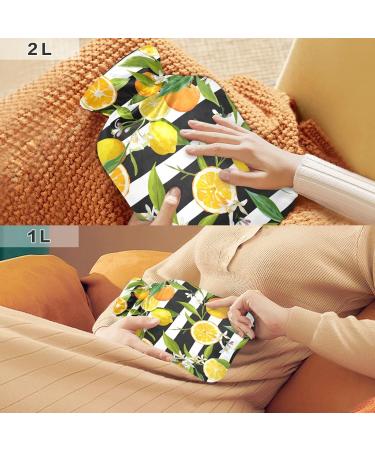 Shop Hot Water Bottles - Orange & Lemon Cover for Pain Relief | 2L Water Bag for Neck & Shoulder Comfort - International Shipping - Buy Online on GoSupps.com