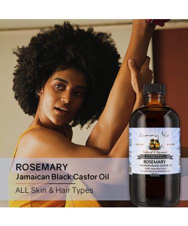 Sunny Isle Rosemary Jamaican Black Castor Oil 8oz - Hair Growth & Scalp Care | Hot Oil Treatment for Acne Prone Skin - Buy Online on GoSupps.com