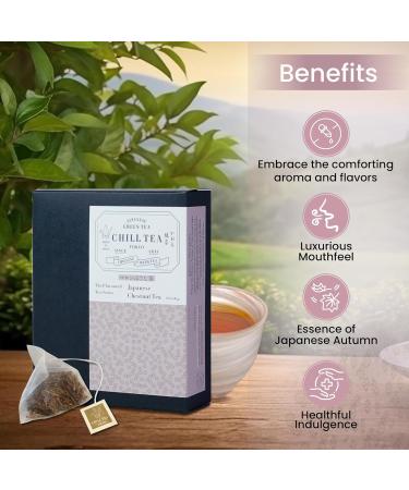  CHILL TEA Tokyo CHILL TEA Tokyo Japanese Chestnut Hojicha Tea - 100% Japanese Loose Leaf Tea - Hazelnut Flavor (30 bags) - Buy Online on GoSupps.com