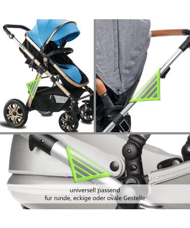 Leboom Reflectors Stroller Set - 4 Universal Safety Reflectors with Velcro for Strollers Buggies and Bicycle Trailers - Buy Online on GoSupps.com
