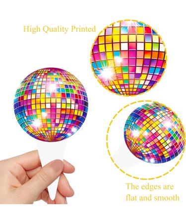 Colorful Disco Ball Cupcake Topper 48pcs Disco Themed Party Supplies for 70s Disco Birthday Party Baby Shower Supplies - Buy Online on GoSupps.com