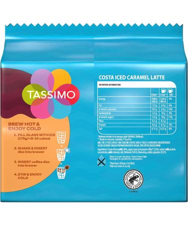 Tassimo Costa Iced Caramel Latte Coffee Pods x6 (Pack of 5 Total 30 Capsules) - Buy Online on GoSupps.com