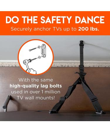 ECHOGEAR TV Safety Straps - Anchor TVs Up to 90" to Furniture Or The Wall - Pre-Assembled Anti-Tip Strap Includes All Hardware for Baby Proofing Your TV - Buy Online on GoSupps.com