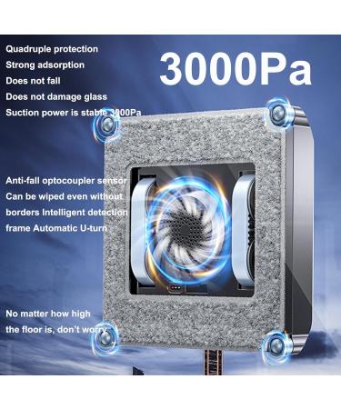 emobwdy Window Cleaner Robot 3000pa Automatic Water Spray Smart Glass Cleaning Vacuum Robotic Window Smart Cleaner-Remote Control/40ml Water Tank/4 Modes For Indoor/Outdoor Glass Tile Black - Buy Online on GoSupps.com
