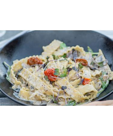 Anna Mafaldine Pasta No.16 1lb - Non-GMO Certified Italian Noodles, Kosher, 100% Durum Wheat Semolina (Pack of 8) with Bamboo Kitchen Tong Set - Buy Online on GoSupps.com