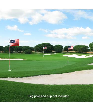 KINGTOP Double-Sided American Pin Golf Flag | Regulation Size - 20 L x 13 H | Practice Putting Green Flag with Grommets - Buy Online on GoSupps.com