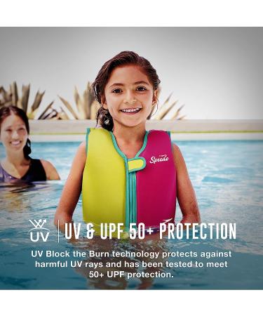 Speedo Unisex-Child Swim Flotation Classic Life Vest Begin to Swim UPF 50 Medium Lime/Orange - Buy Online on GoSupps.com