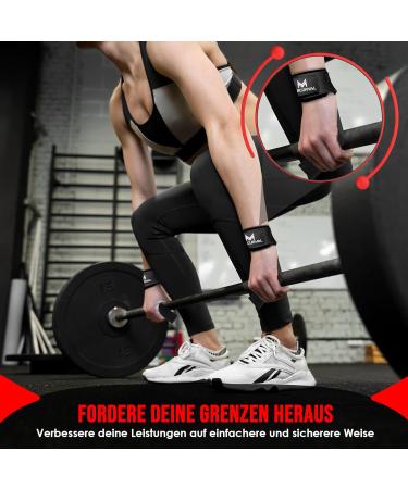 Mercuryal Train Aid Straps - Professional Bodybuilding & Powerlifting Lifting Straps for Men & Women | Fitness Gym Accessories in Black - Buy Online on GoSupps.com